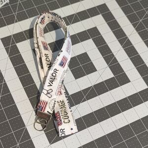 Patriotic White Lanyard